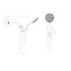 Multi Function Adjustable Hand Shower 7 Function Plastic Hand Shower With 59" Hose - Chrome - Image 3