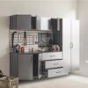 Astro Series - Garage Cabinet Set B With Soft Closing Drawers - Metallic Gray - Image 11