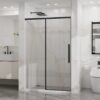 Sliding Shower Door Semi Frameless 6mm Tempered Glass 48" X 72" - Matte Black - Image 8