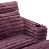 Oversized Double Chaise Lounge Sofa Bed With USB Ports & Cup Holders - Wine Red - Image 18