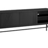 TV Stand, Modern Design Console, Media Entertainment Center, Storage Cabinet, Contemporary & Modern - Black - Image 2