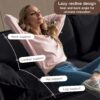 Oversized Recliner Chair With Movable Ottoman, Soft Chenille Upholstered Indoor Lounge Chair - Black - Image 5