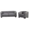 3 Piece Sofa Sets With Legs, Upholstered Couches - Gray - Image 16