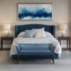 Welburn Accent Bench With Low Back And Flared Arms - Blue - Image 6