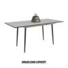 Modern Extendable Dining Table And Chair Set With Top And Metal Base, Table And Chairs For 2 - 6 People - Beige / White - Image 20