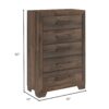 Plinz - 5 Drawer Chest - Brown - Image 6