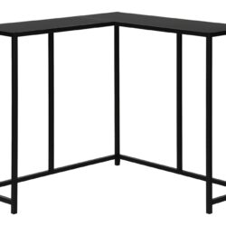 Corner Accent Console Table For Entryway, Contemporary & Modern - Black