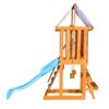 Outdoor Swing Set 3 In 1 Children's Playset With Slide, Swings, And Climber For Garden, Backyard, Playground - Blue - Image 13