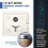 1.91 Cubic Ft Keypad Fireproof Jewelry Safe - White - Image 10