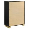 4 Drawer Bedroom Chest With Furniture - Black / Gold - Image 8