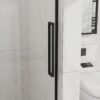 Frameless 48" X 72" Sliding Shower Door, Tempered Glass - Matte Black - Image 10