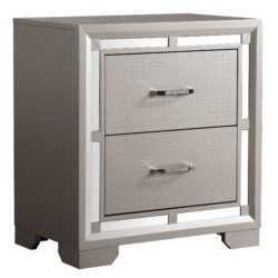 Alana - Nightstand - Silver Champagne