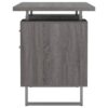 2 Drawer Computer Desk High Gloss - Gray - Image 9