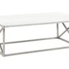 Glossy Coffee Table Rectangular For Living Room - White - Image 7