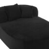 Chaise Lounge Sofa Boneless Couch With Supportive Pillows, Sofa Bed - Black - Image 16