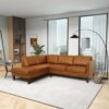 Juno - Sectional Left Waxy Sofa - Cognac - Image 9