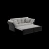 Queen Pull Out Sofa Bed, 3 In 1 Convertible Sleeper Tufted Sofa With 2 Soft Pillows - Gray - Image 13