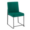 Fuji - Contemporary High Back Dining Chair (Set of 2) - Black / Green - Image 2