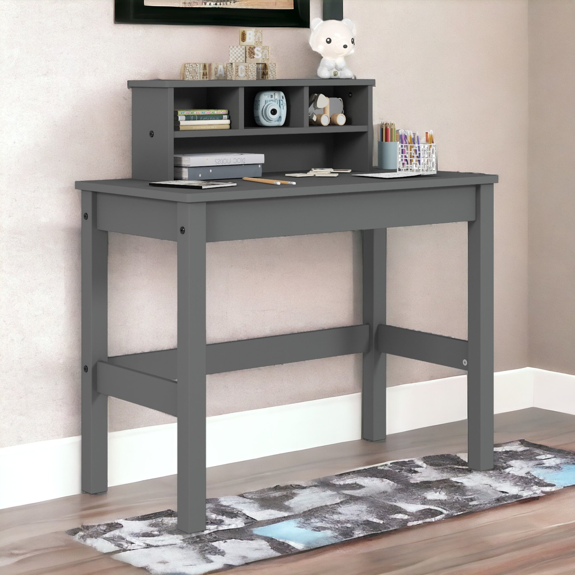 Logan - Writing Desk - Gray - Image 10
