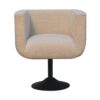 Boucle Swivel Chair - Cream - Image 3