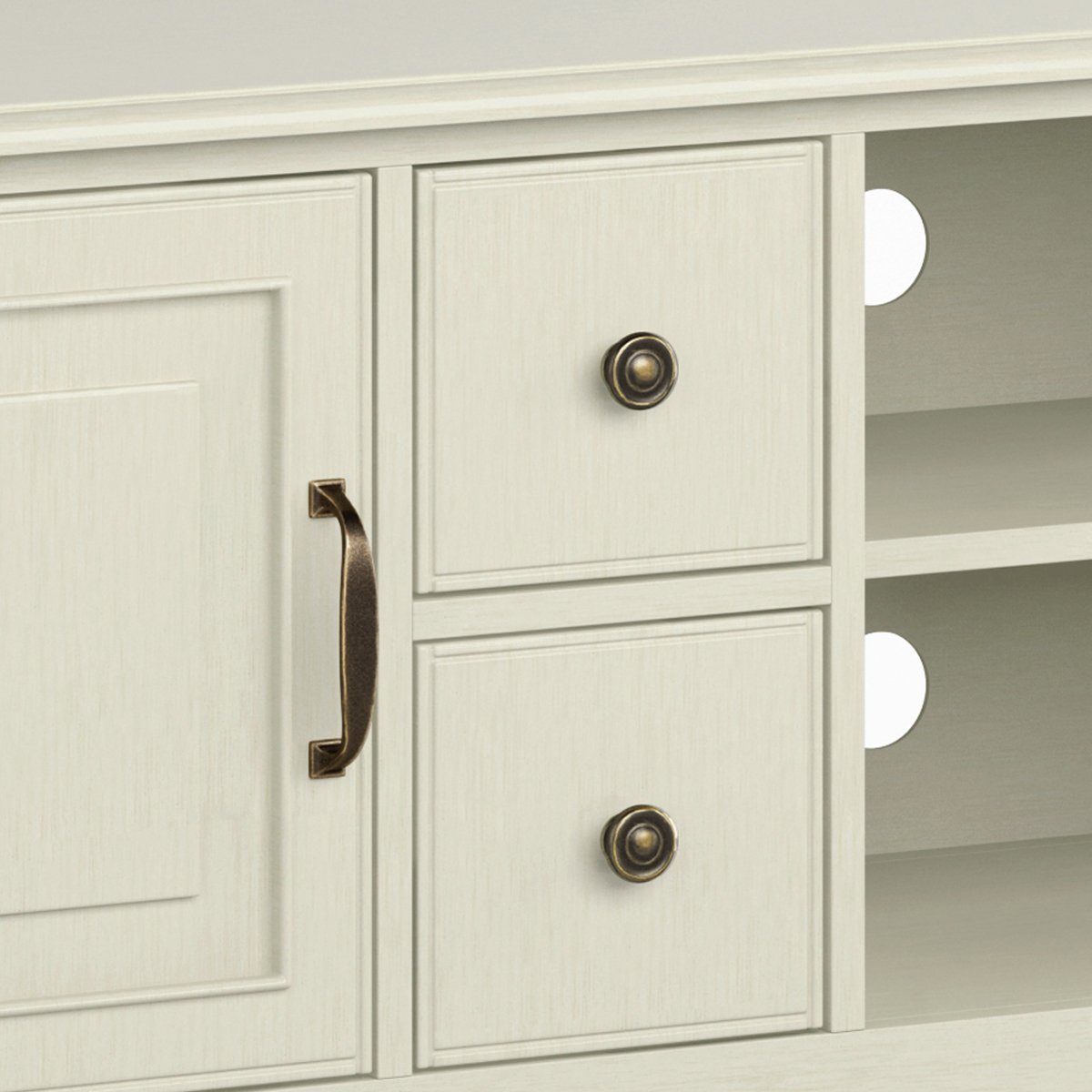 Connaught - Wide TV Stand - Antique White - Image 7