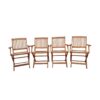 Foldable Patio Dining Set, Folding Chairs, Indoor And Outdoor Universal (Set of 4) - Teak - Image 5