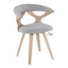 Dakota Gardenia - 4 Piece Contemporary Dining Set - Whitewashed / Gray - Image 4