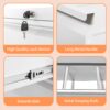 Modern 3 Drawer Lateral File Cabinet With Lock For Home Office, Metal Filing Cabinet For Legal / Letter / A4 / F4 Files - Brushed Nickel - Image 9