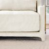Elegant Chenille 3 Seater Sofa With Movable Ottomans High Resilience Sponge - Beige - Image 14
