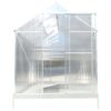 6.3'x10.2'x7' Polycarbonate Greenhouse, Heavy Duty Outdoor Aluminum Walk-In Green House Kit With Rain Gutter, Vent And Door For Backyard Garden - Aluminium - Image 11
