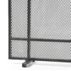 Markus - Modern Single Panel Iron Firescreen Black Brushed Silver - Image 6