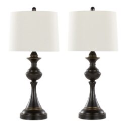 Montgomery - Contemporary Table Lamp (Set of 2) - Oil Rubbed Bronze / Off White