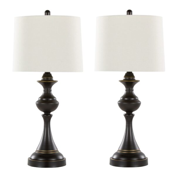 Montgomery - Contemporary Table Lamp (Set of 2) - Oil Rubbed Bronze / Off White