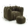 Soft Bean Bag Chair With High Resilient Foam (Chips) - Olive Green - Image 3