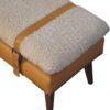 Boucle Leather Bench - Tan - Image 9