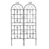 4 Pack Metal Garden Trellis Rustproof Trellis For Climbing Plant Outdoor Flower Support - Black - Image 14