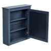 Wall Mounted Bathroom Storage Cabinet With Mirror, Medicine Cabinet With Height Adjustable Shelf, Over The Toilet Space Saver Cabinet - Blue - Image 10