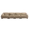 Super Comfort Oversized Modular Sectional Sofa With Movable Ottoman Deep Seat Convertible L Shaped Couch - Camel - Image 7