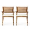 Dining Chair With Water Resistant Cushion - Teak - Image 11