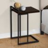 Accent Table, C - Shaped, Versatile Design - Espresso - Image 9