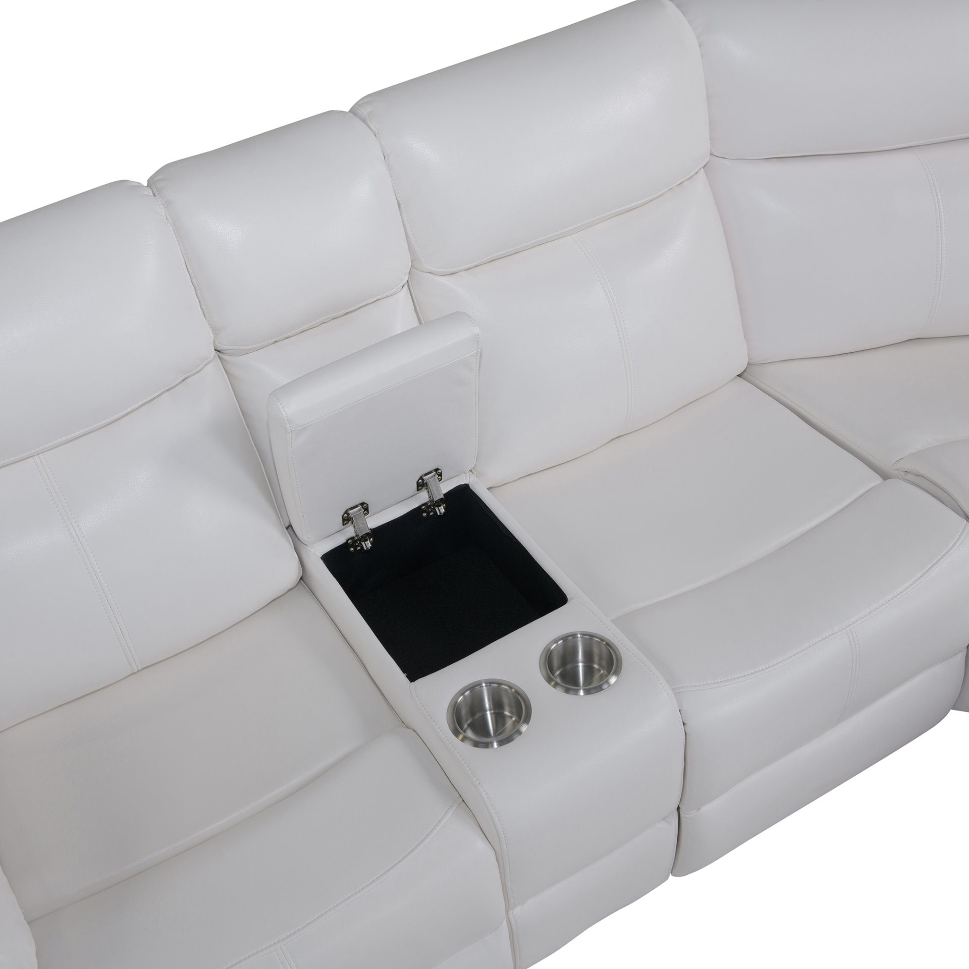 Left Arm Facing Sectional Sofa With Recline And Storage - White - Image 9