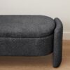 Ottoman Oval Storage Bench, 3D Lamb Fleece Bench With Large Storage Space For The Living Room, Entryway And Bedroom - Dark Gray - Image 9