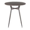Clara - Industrial Round Dinette Table - Espresso - Image 4