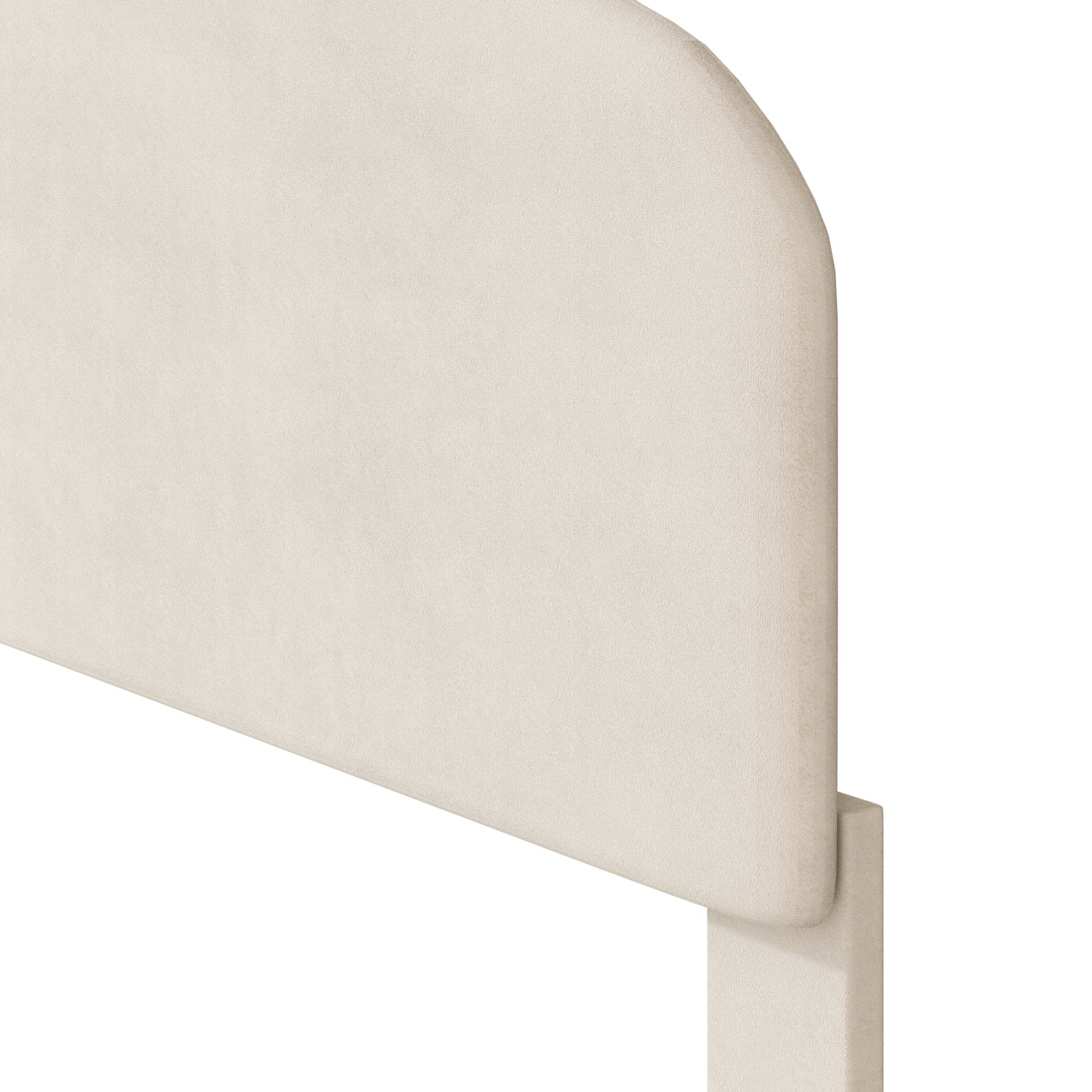 Twin Size Upholstered Platform Bed With Cloud Shaped Board - Beige - Image 9