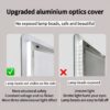 Wall Mounted Full Body Mirror With Dimming Lights Glass - Silver - Image 8