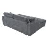 Oversized Loveseat Chaise Lounge Sectional Sofa Bed Corduroy Sleeper Sofa With 2 USB Ports, 2 Cup Holders And 2 Throw Pillows For Living Room And Bedroom - Dark Gray - Image 15