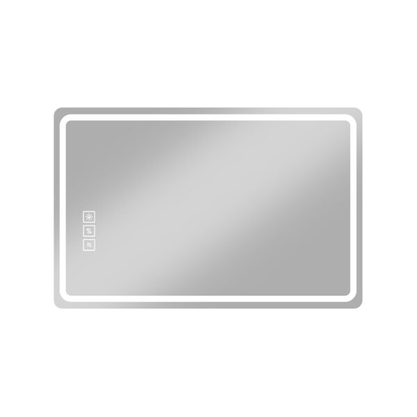 Bathroom Mirror With LED Lights Front And Backlit, Anti-Fog Lighted Vanity Mirrors For Wall Mounted And 5 Level Dimmable, Horizontal / Vertical - Clear