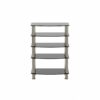 5 Tier Tempered Glass Side Table, Stainless Steel Frame End Table For Living Room, Bedroom - Black - Image 9