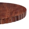 Modern Mango Wood Round End Table With Pedestal Base - Honey - Image 6