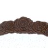 Round Hand Carved Rose Antique Mirror Frame, Wall Mirror For Live Space, Bathroom, Entryway Wall Decor - Brown - Image 9